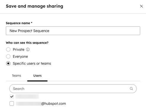 Sequence settings and save options